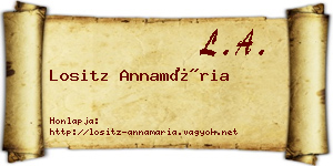 Lositz Annamária névjegykártya